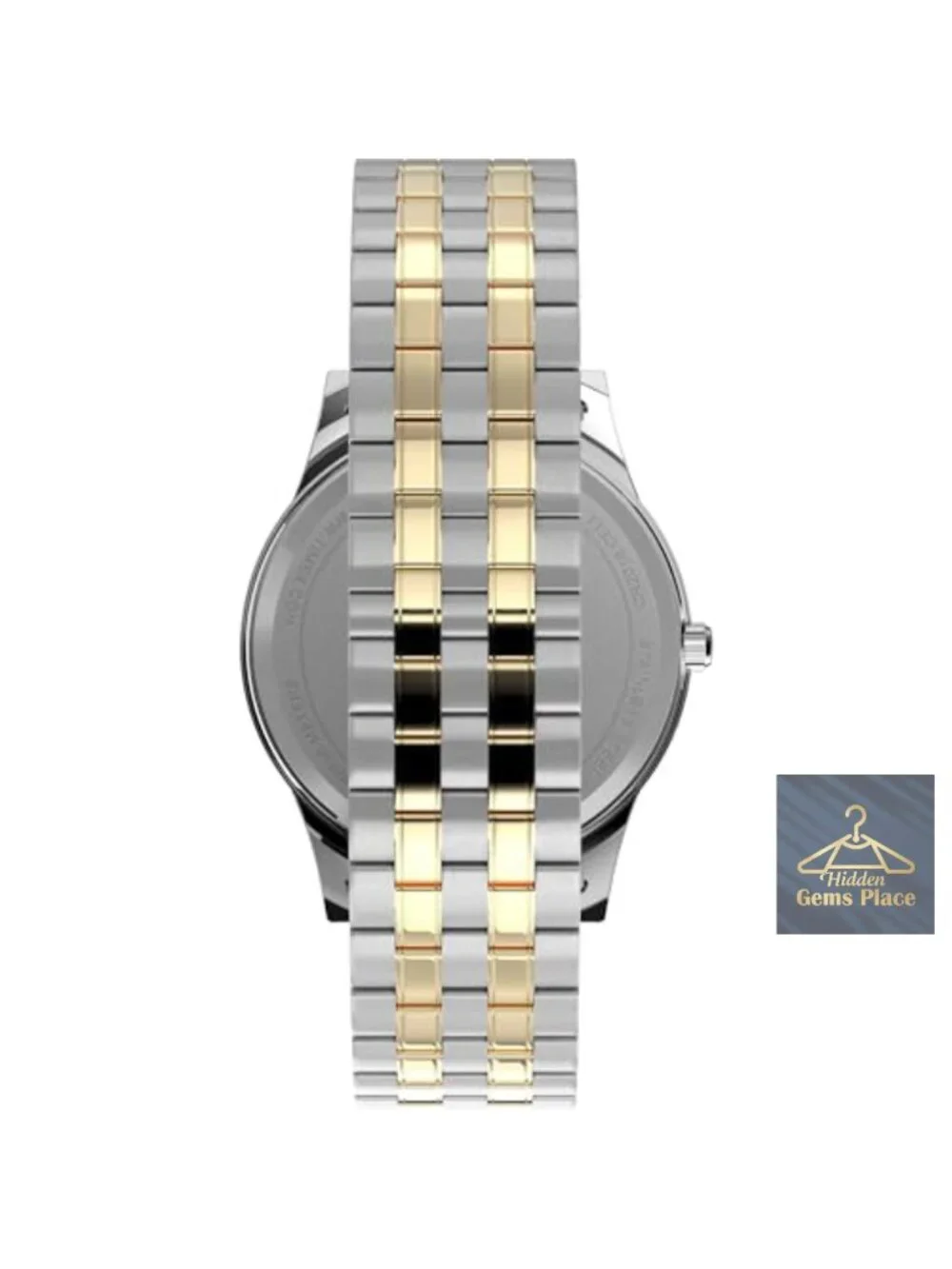 Timex Men's Charles Street Watch Stainless Steel Expansion Band Indiglo 35mm